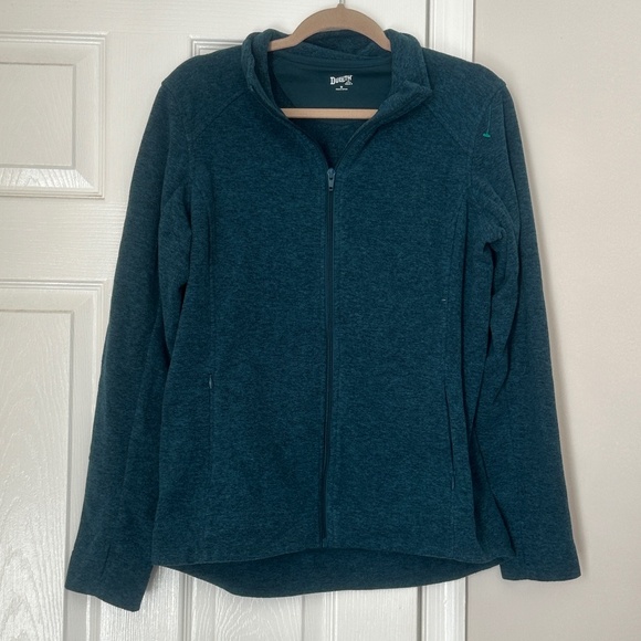 Duluth Trading Co. Frost Lake Fleece Full Zip Jacket Women's Medium Dark Green - Picture 1 of 8